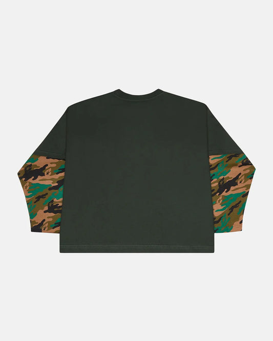 Cold Culture camo double sleeve tee deep forest