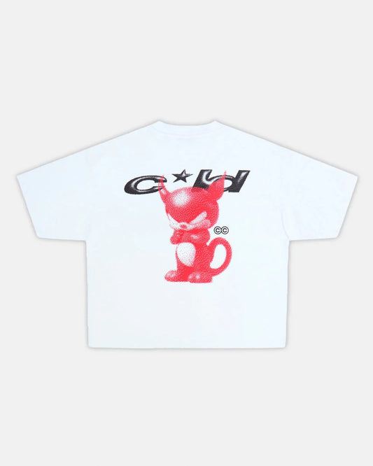 Cold Culture demon tee white