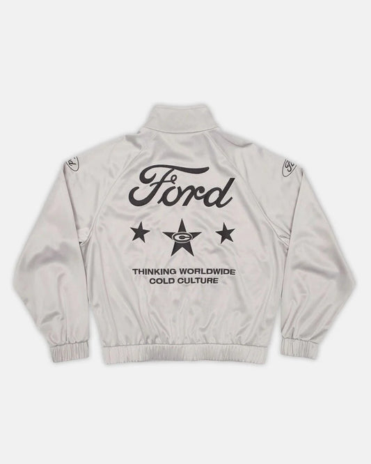 Cold Culture metallic ford zip silver jacket