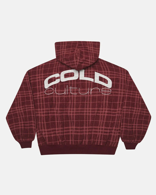 Cold Culture posh zip hoodie burgundy
