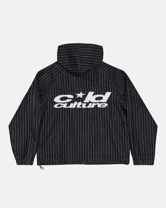 Cold Culture stripes casino jacket navy