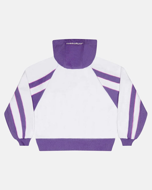 Cold Culture tease me zip hoodie white & purple