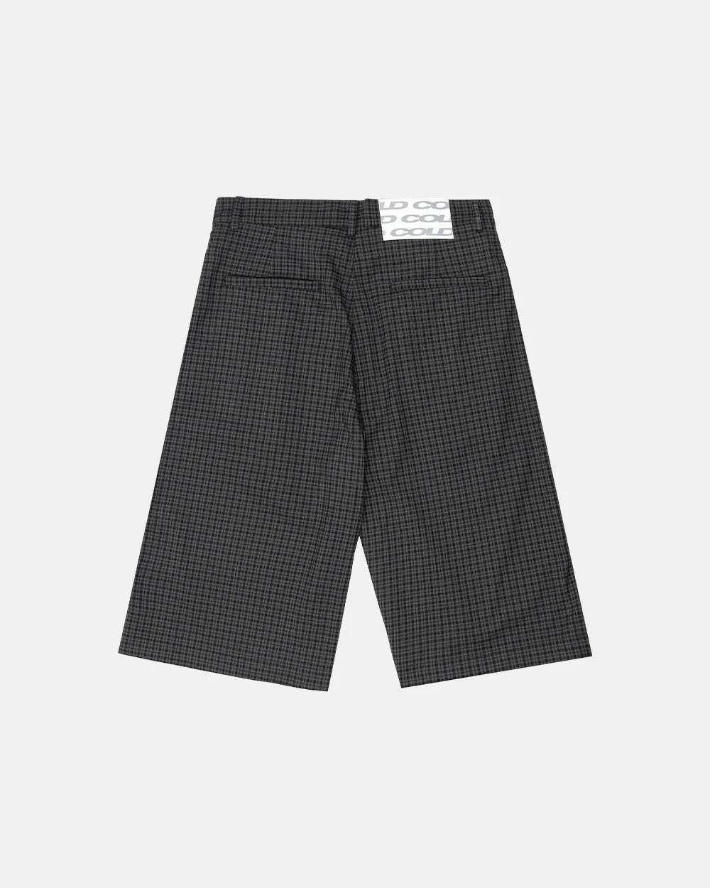 Cold Culture check parachute jort dark grey