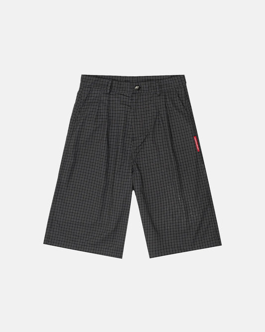 Cold Culture check parachute jort dark grey