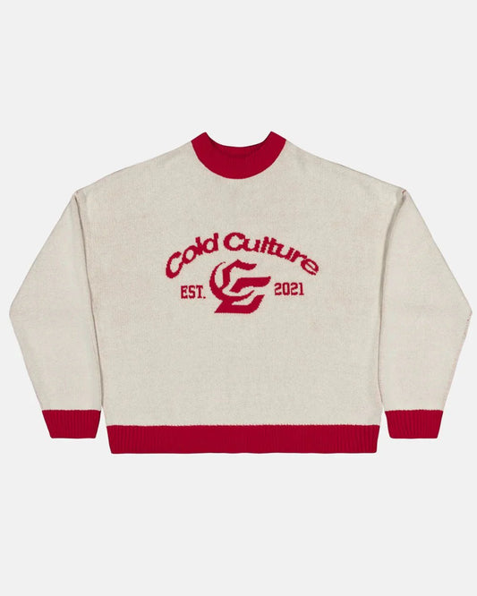 Cold Culture academy knit acid white