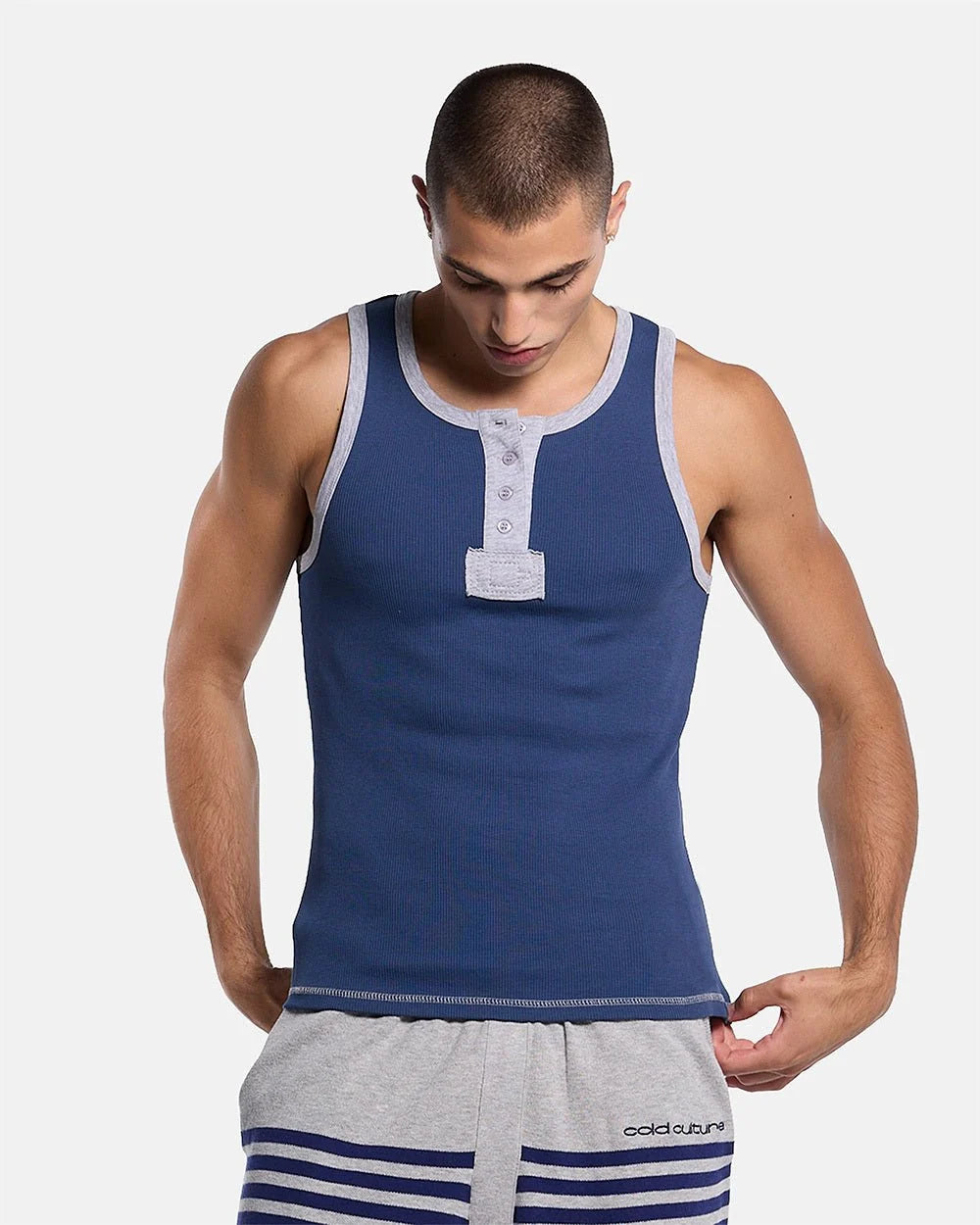 Cold Culture always moving tank top navy