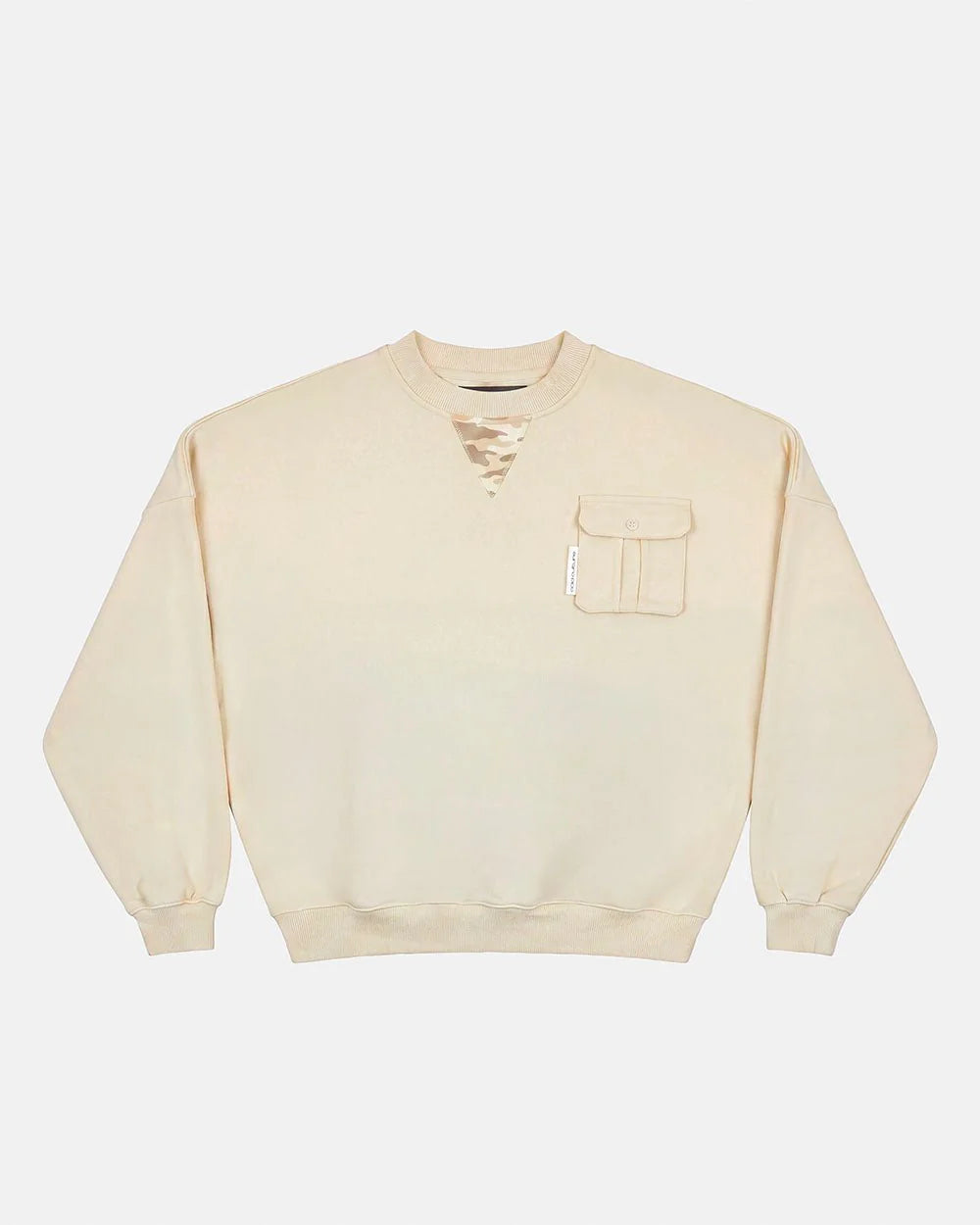 Cold Culture authority camo crewneck cream