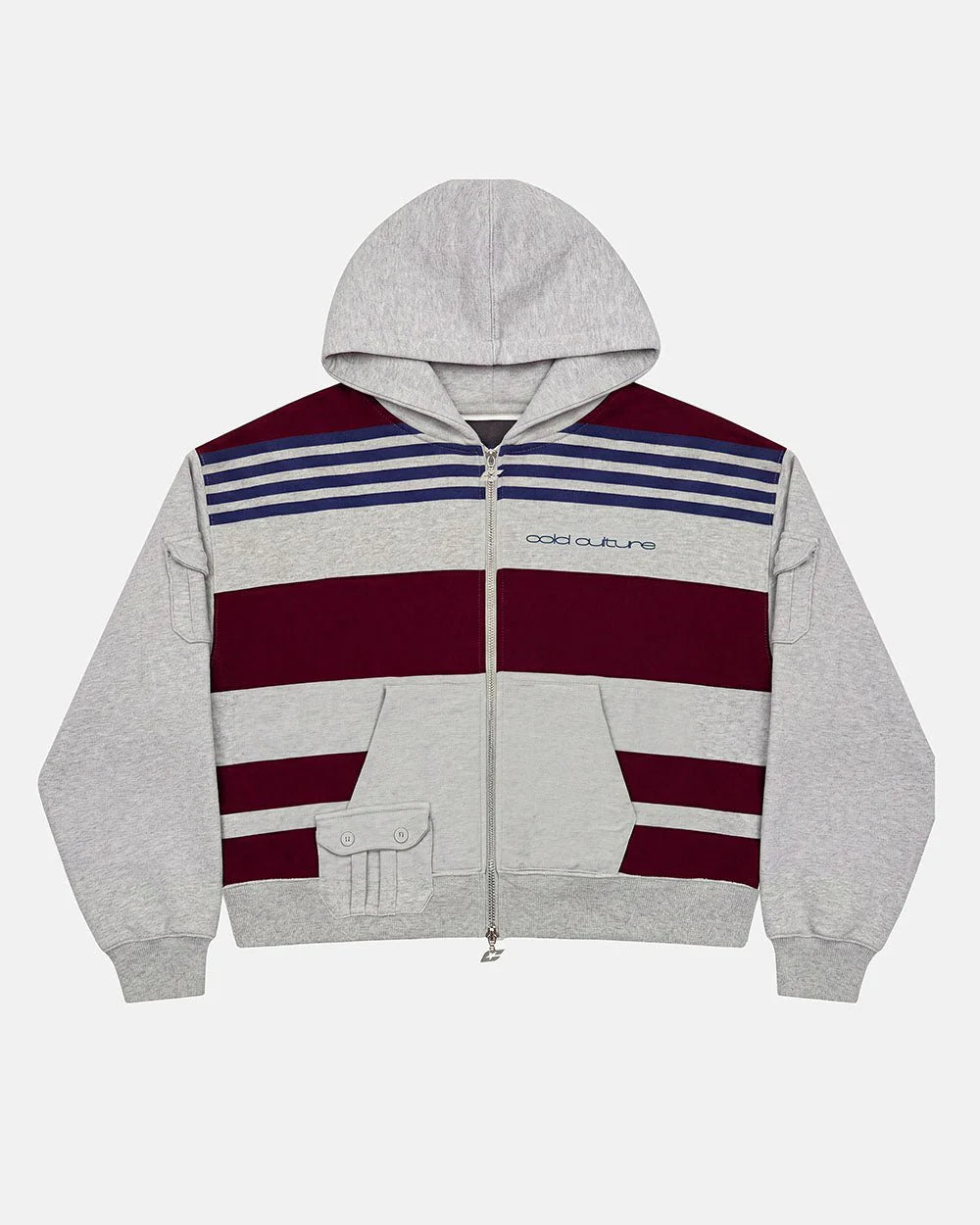 Cold Culture bait zip knit hoodie heather grey