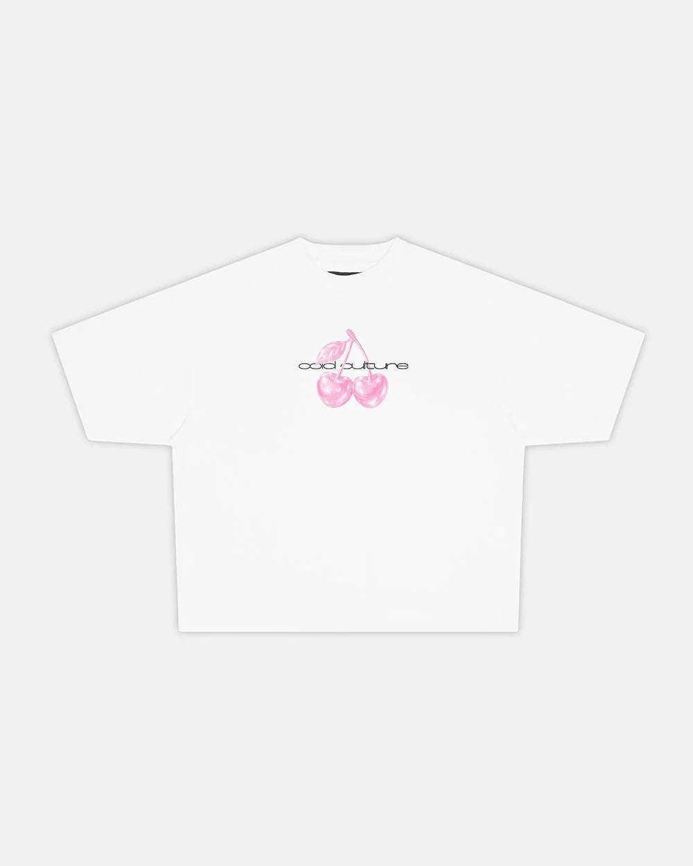 Cold Culture berry tee white