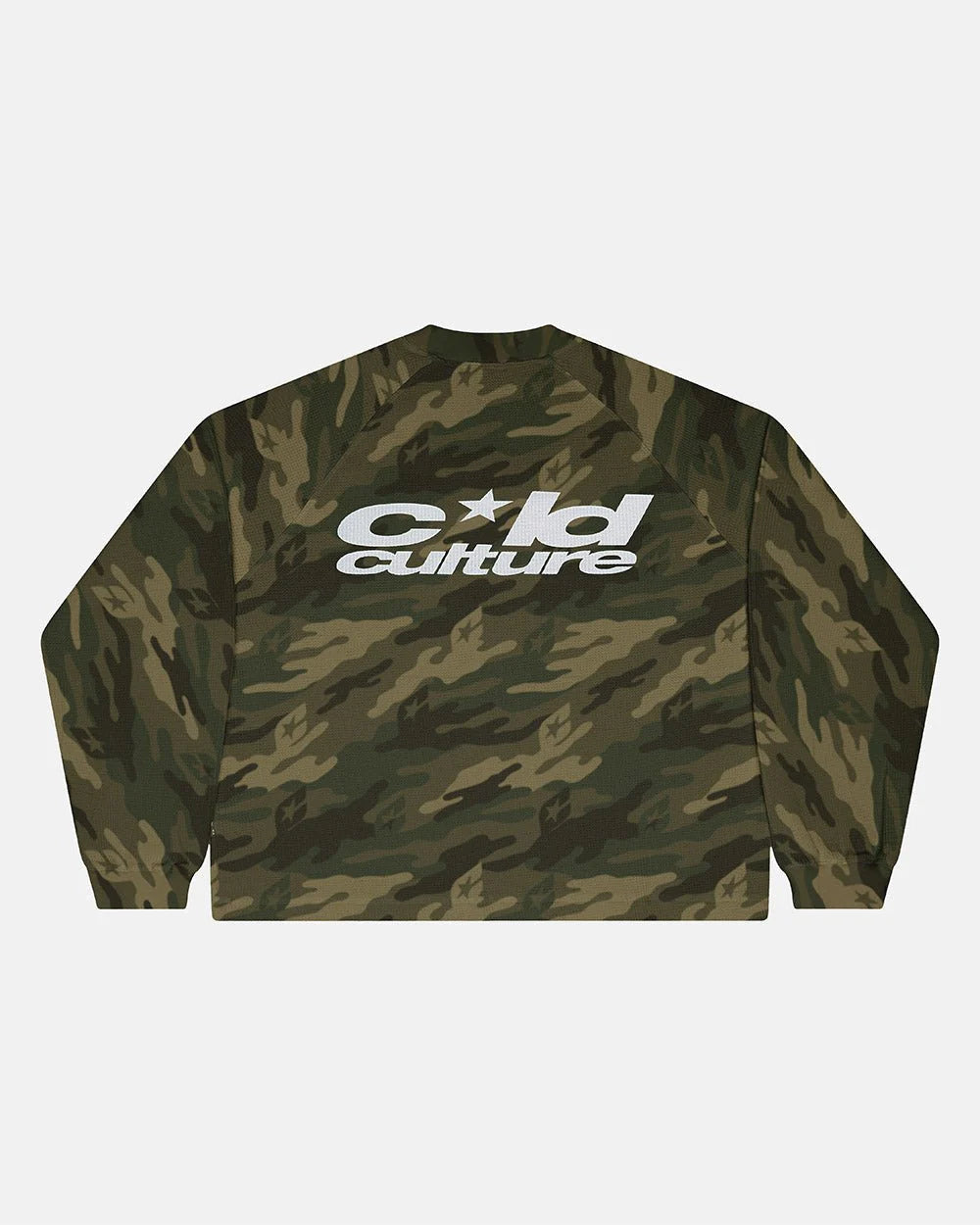 Cold Culture camo thermal long sleeve tee green