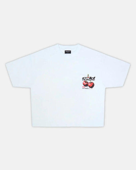 Cold Culture cherry tee white