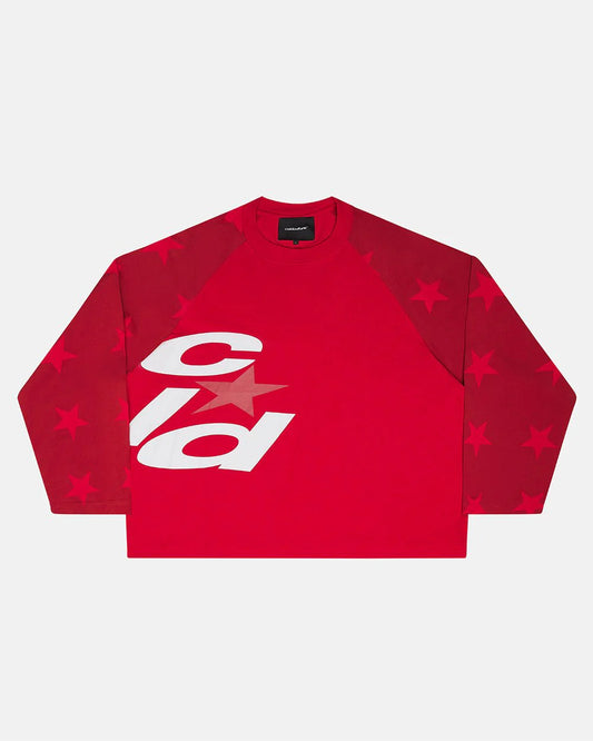 Cold Culture constellation long sleeve red & burgundy