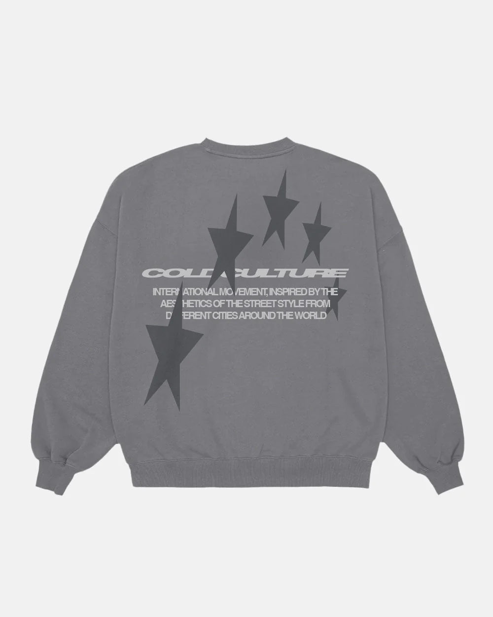 Cold Culture cosmos arc crewneck smokey grey