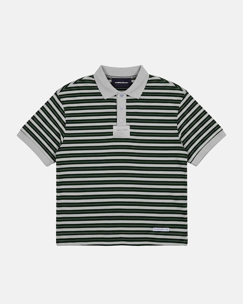Cold Culture court field knit polo green