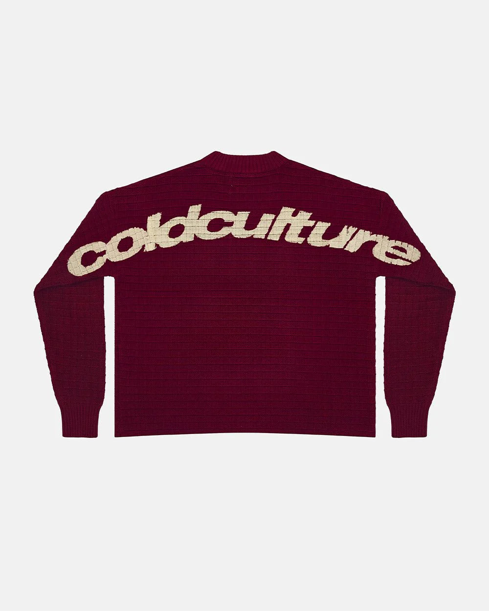 Cold Culture crunchy waffle knit burgundy