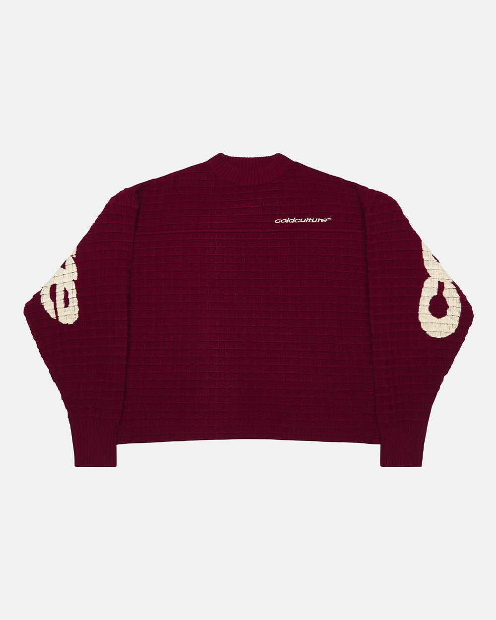 Cold Culture crunchy waffle knit burgundy
