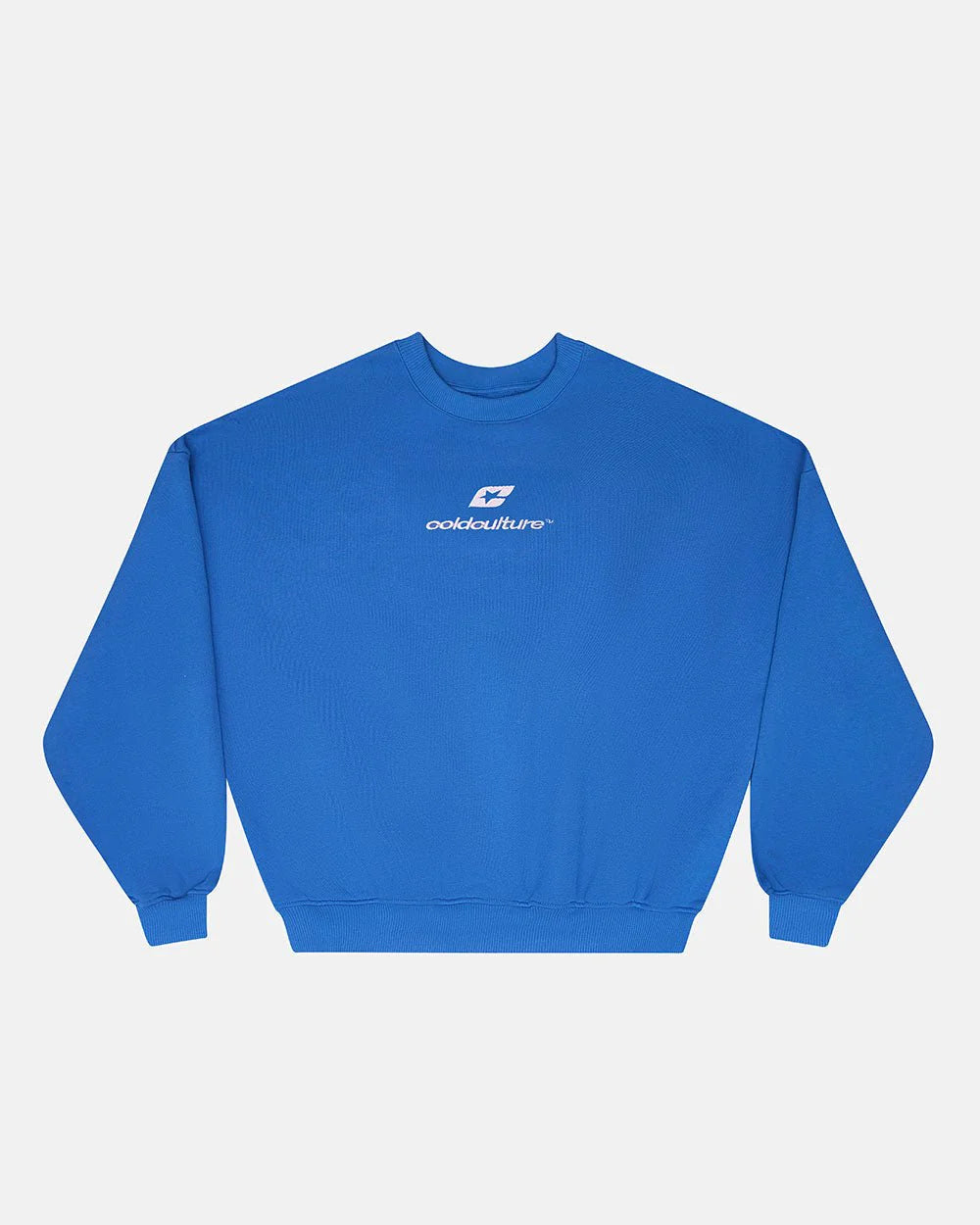 Cold Culture curved crewneck blue
