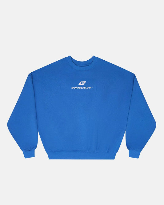 Cold Culture curved crewneck blue
