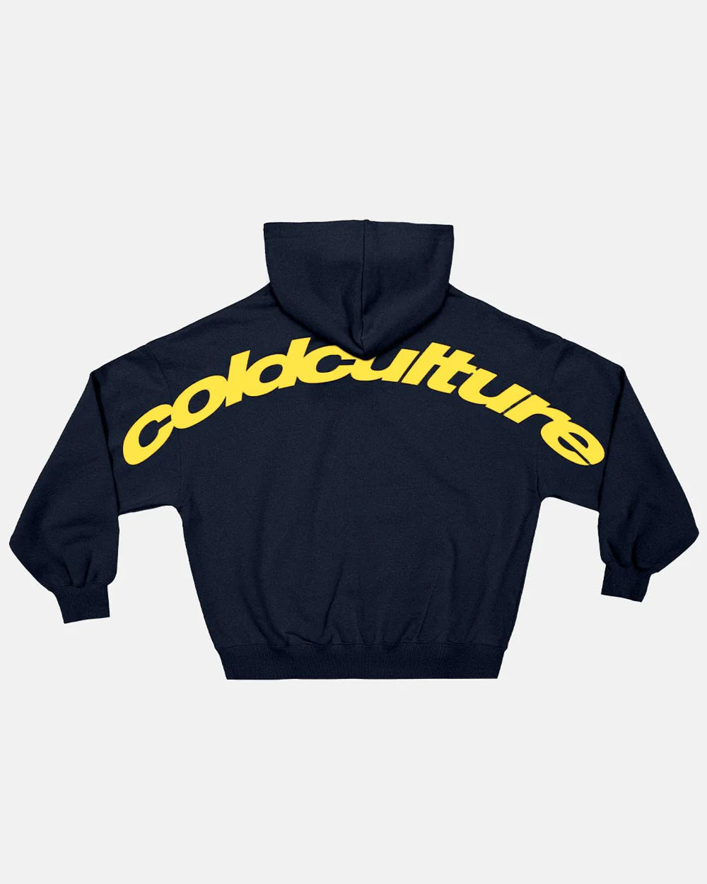 Cold Culture curved hoodie midnight blue