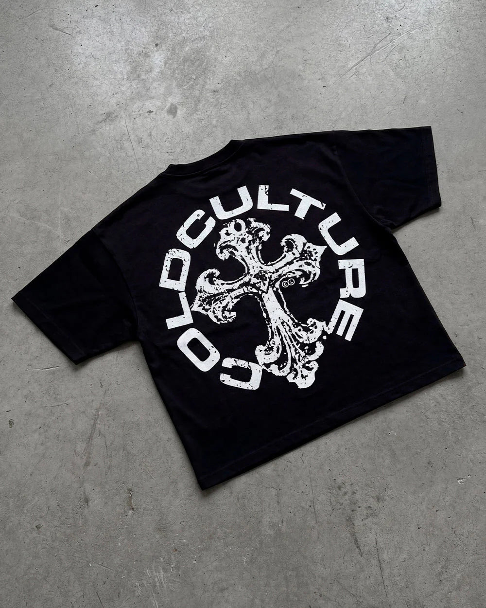 Cold Culture discharge tee black