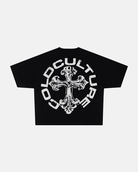 Cold Culture discharge tee black