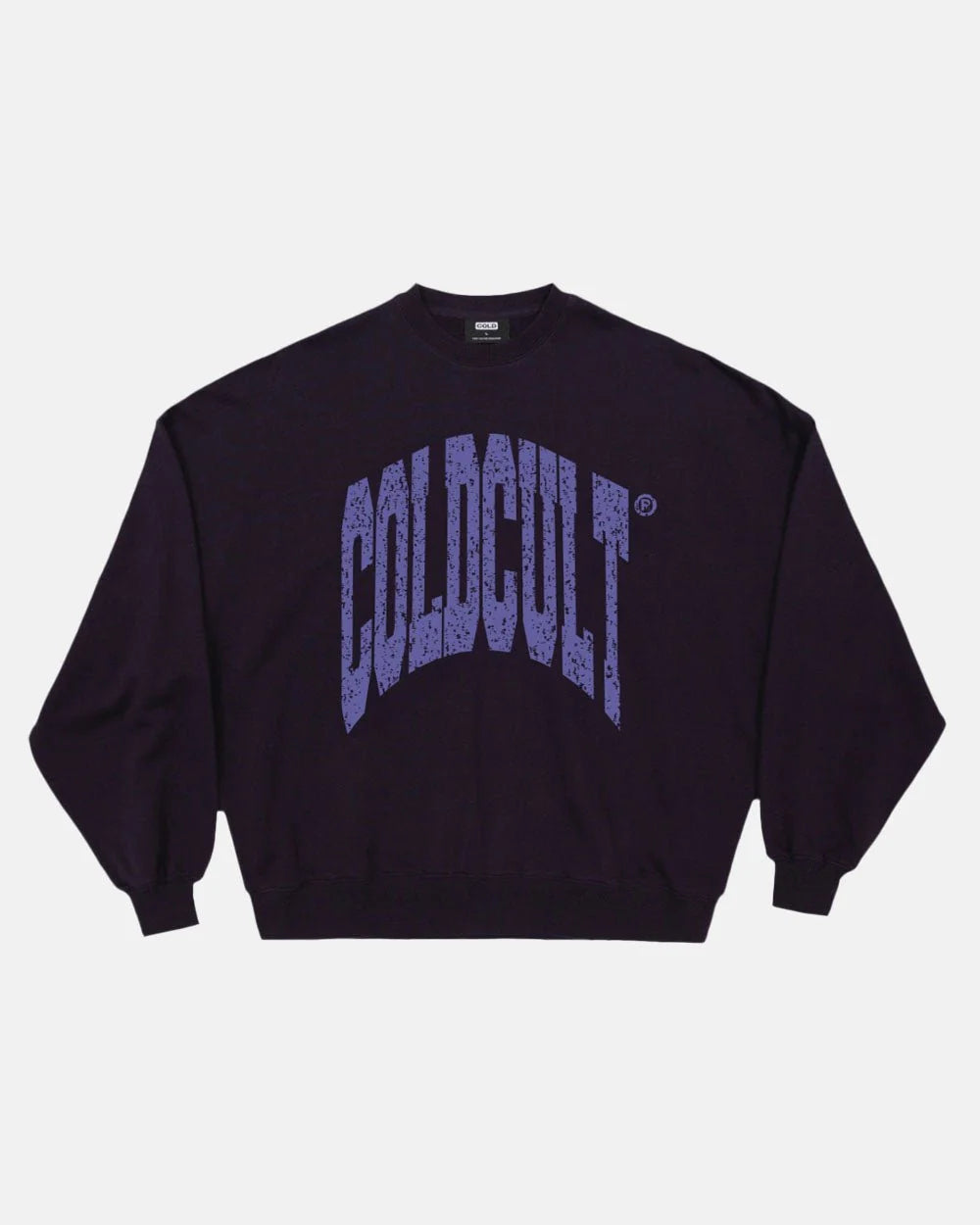 Cold Culture disorted crewneck ultramarine purple