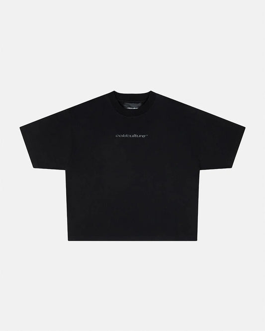Cold Culture distress curved tee black