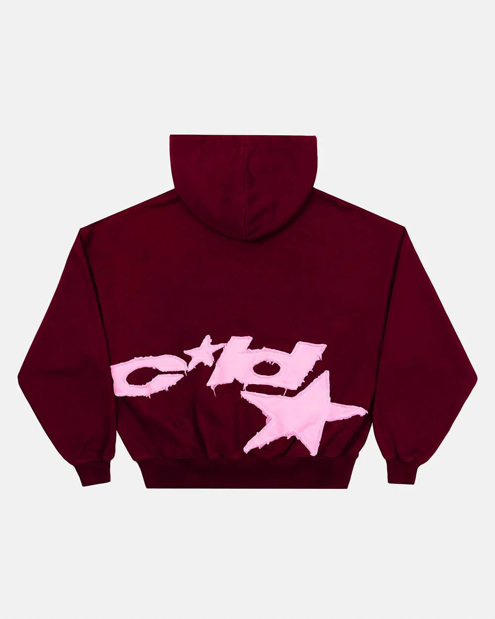 Cold Culture distressed defense hoodie burgundy