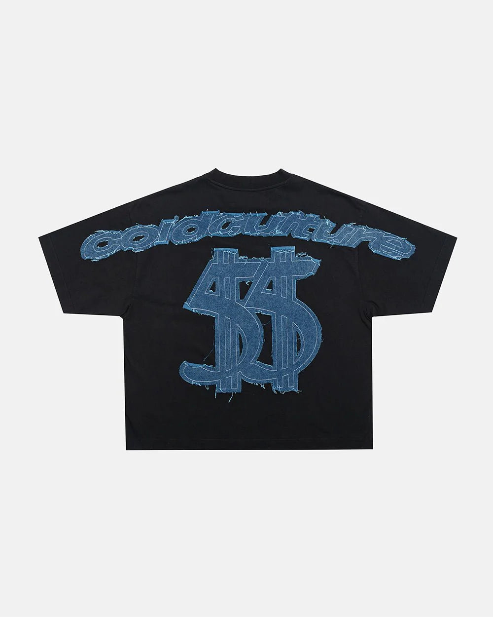 Cold Culture distressed dollar tee black