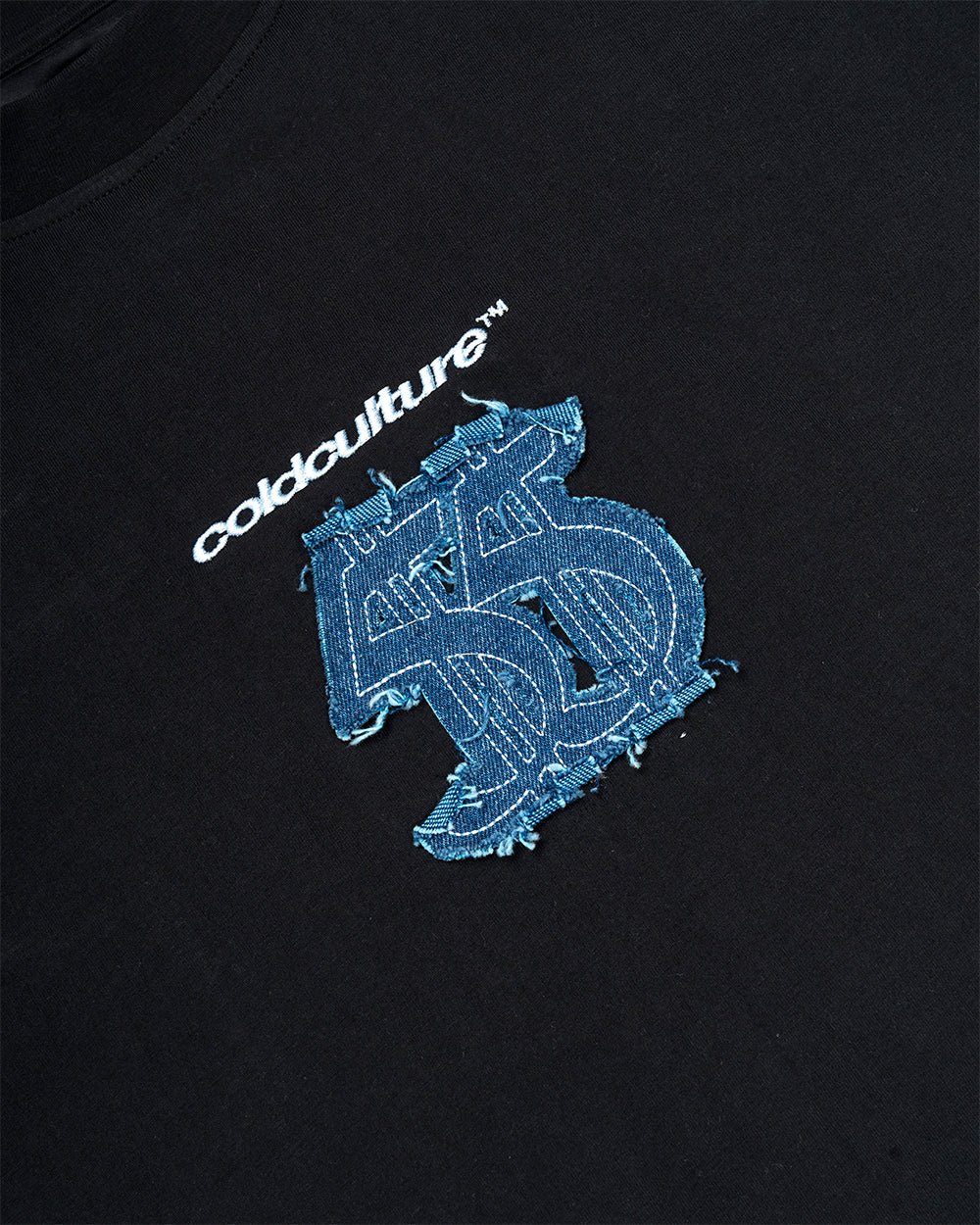 Cold Culture distressed dollar tee black