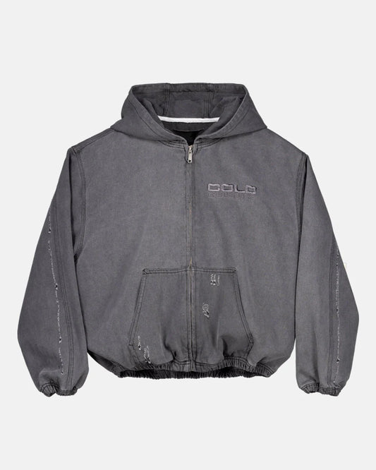 Cold Culture double c stars zip jacket heavy grey denim