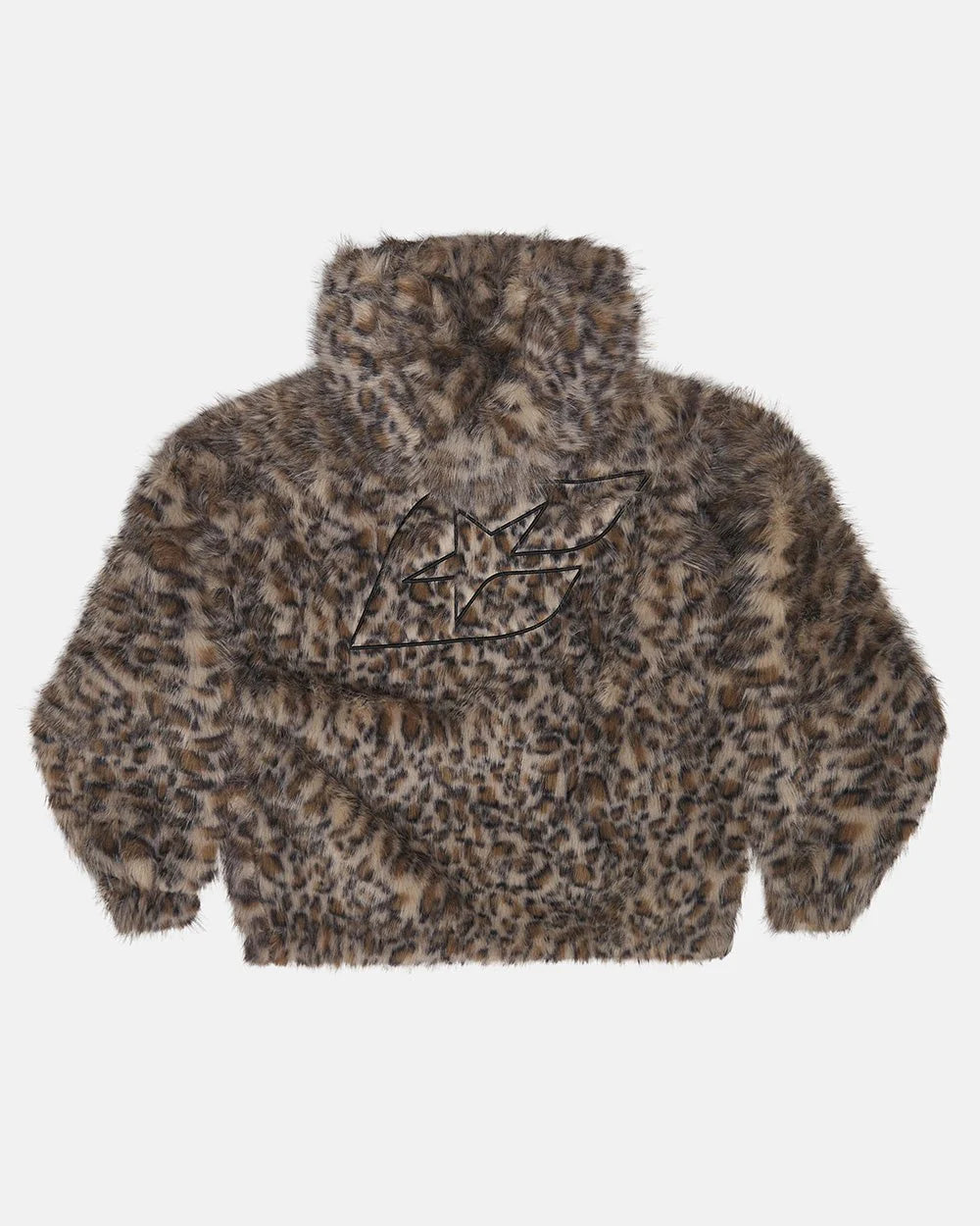Cold Culture fur hoodie brown leopard