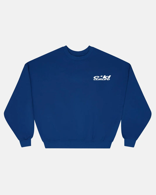 Cold Culture heart ashtray crewneck dark blue