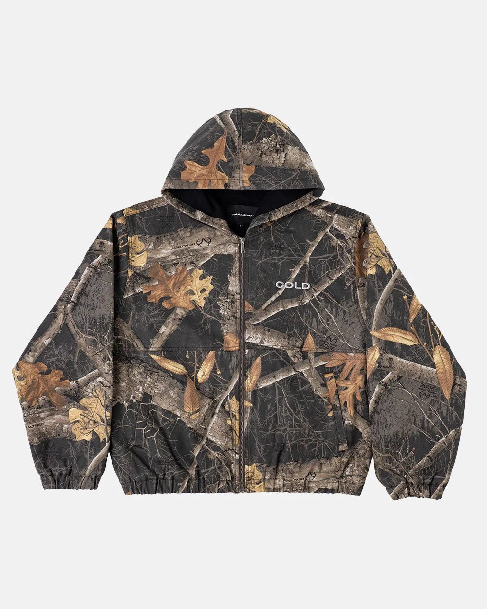 Cold Culture hooded jacket real tree black