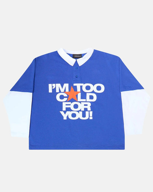 Cold Culture lax longsleeve polo intense blue
