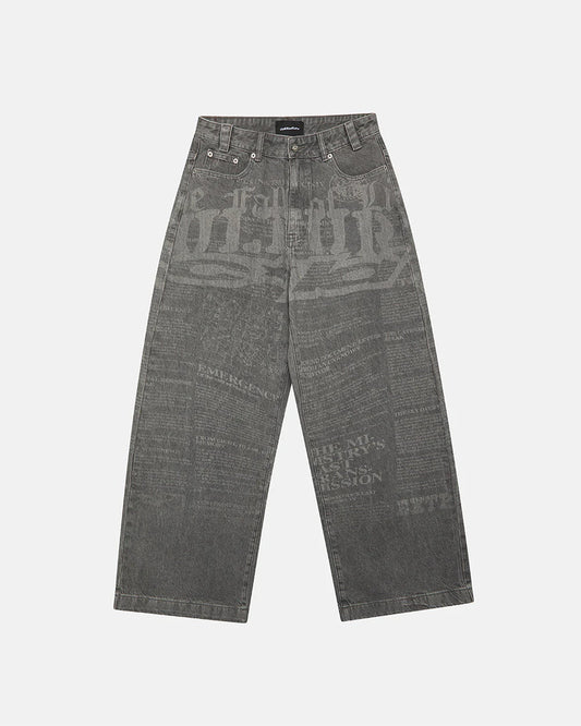 Cold Culture newspaper v3 pants grey