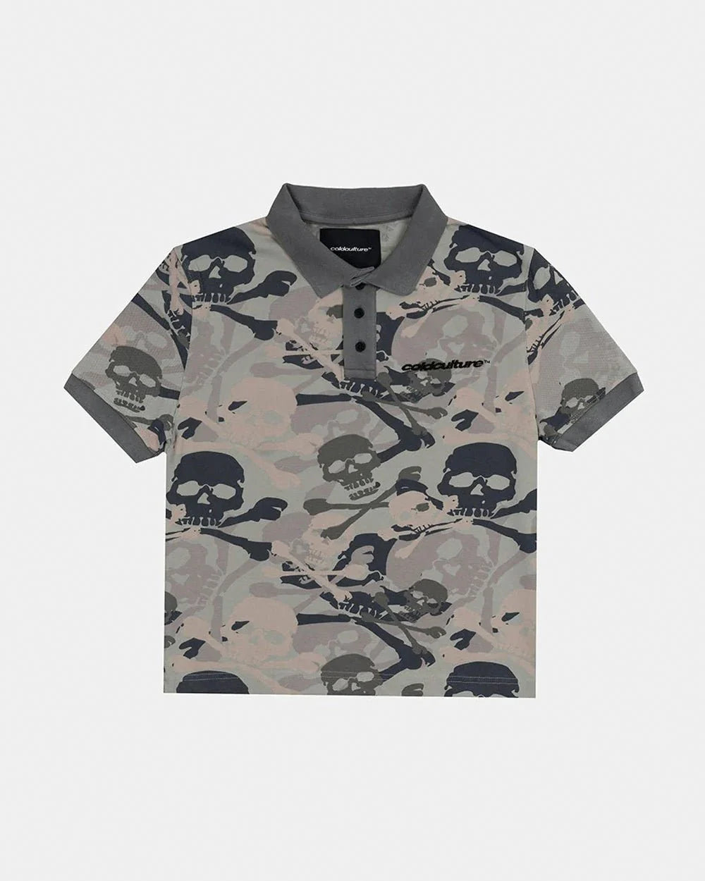 Cold Culture nightskull polo grey