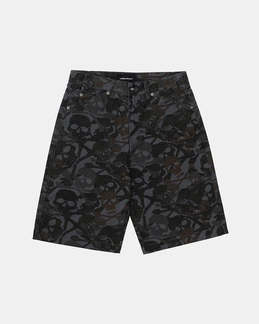 Cold Culture night skull shorts grey