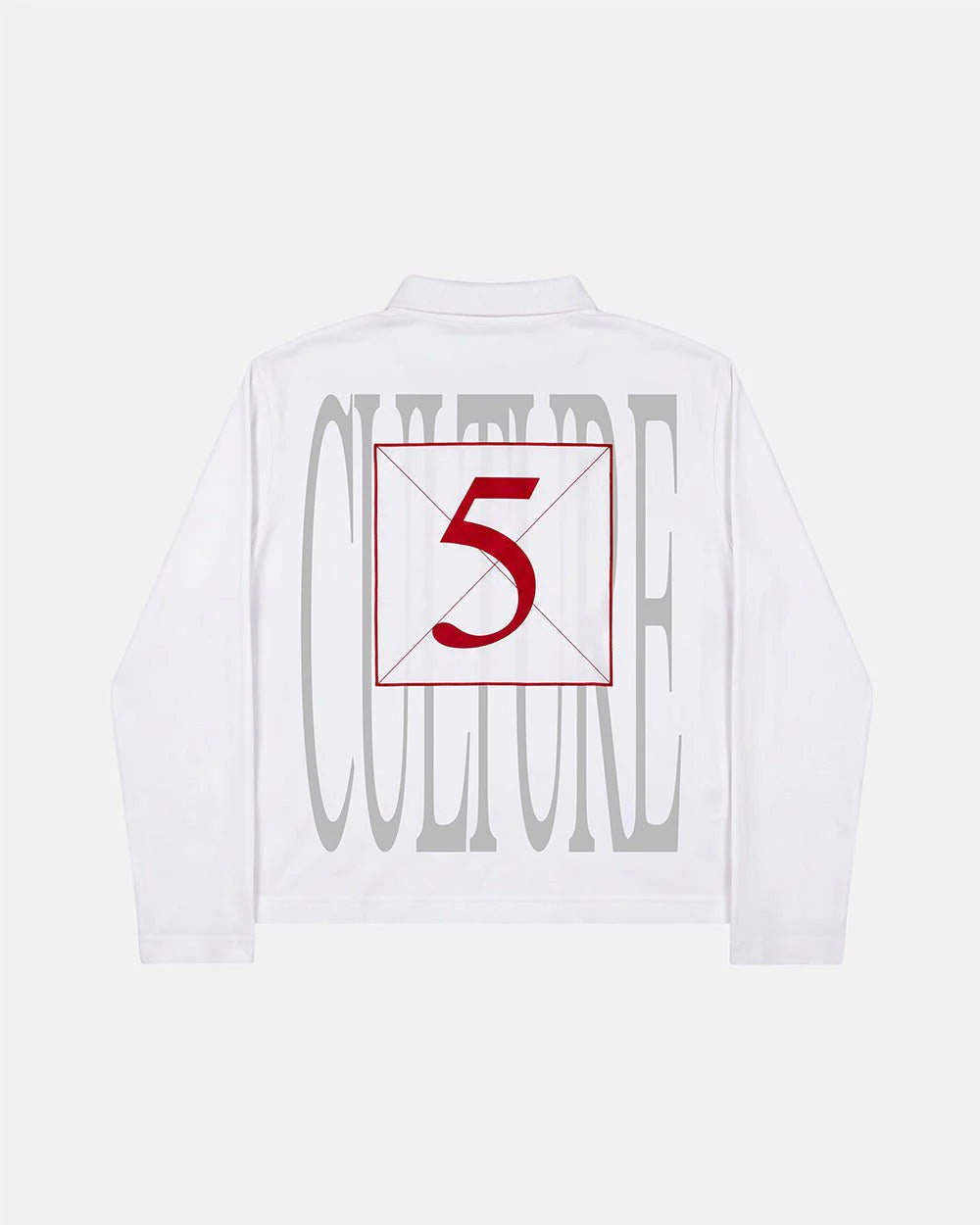 Cold Culture pause longsleeve polo white