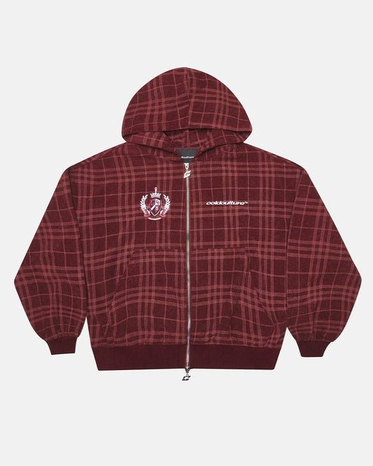 Cold Culture posh zip hoodie burgundy