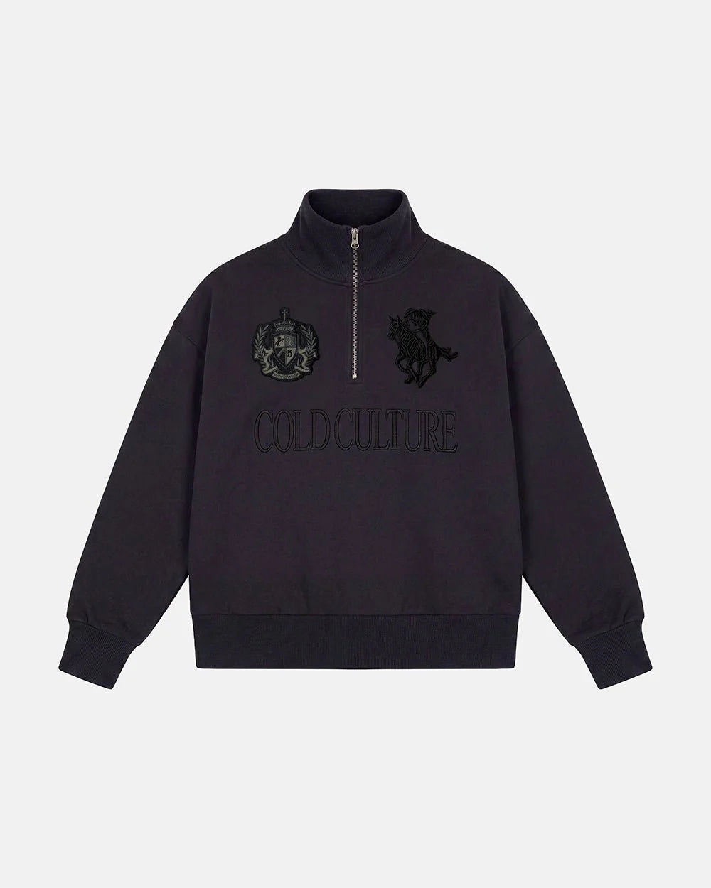 Cold Culture riding club quarter zip dark grey