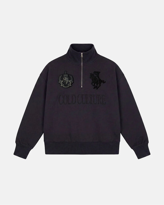 Cold Culture riding club quarter zip dark grey
