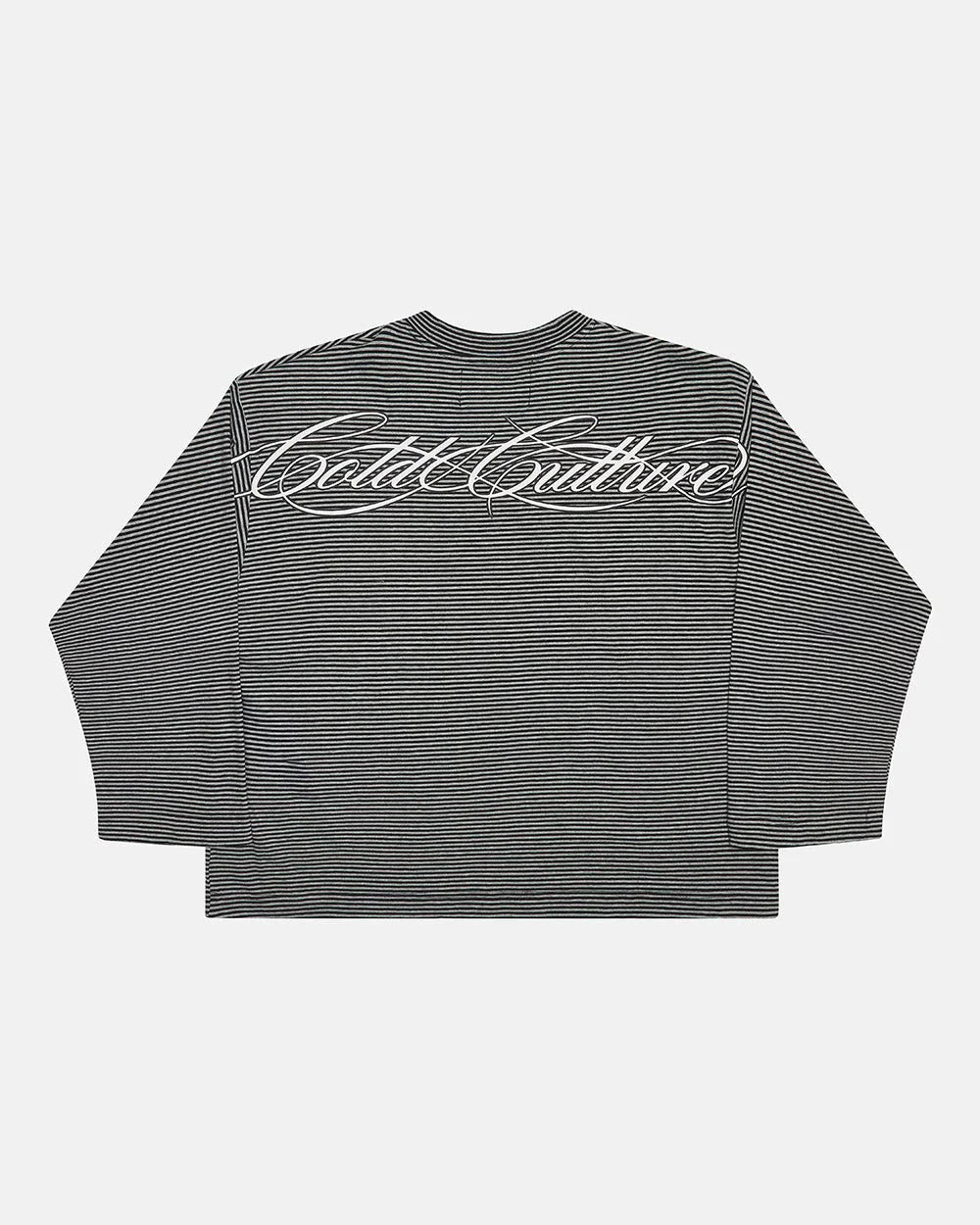 Cold Culture script stripes long sleeve black