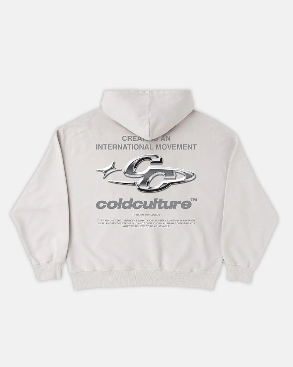 Cold Culture sparkly hoodie pearl grey