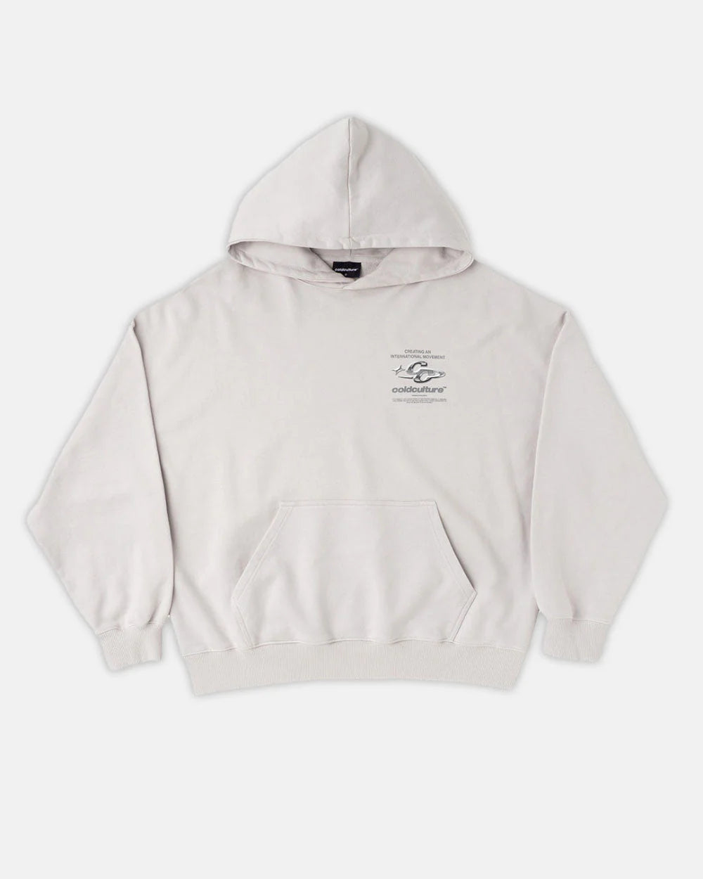 Cold Culture sparkly hoodie pearl grey