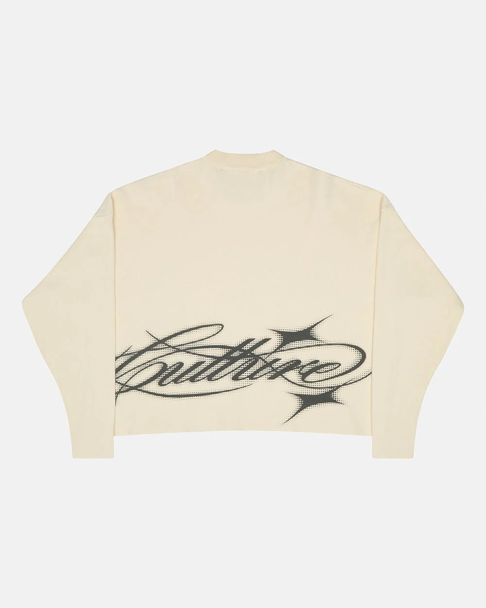 Cold Culture sparkly script knit off white
