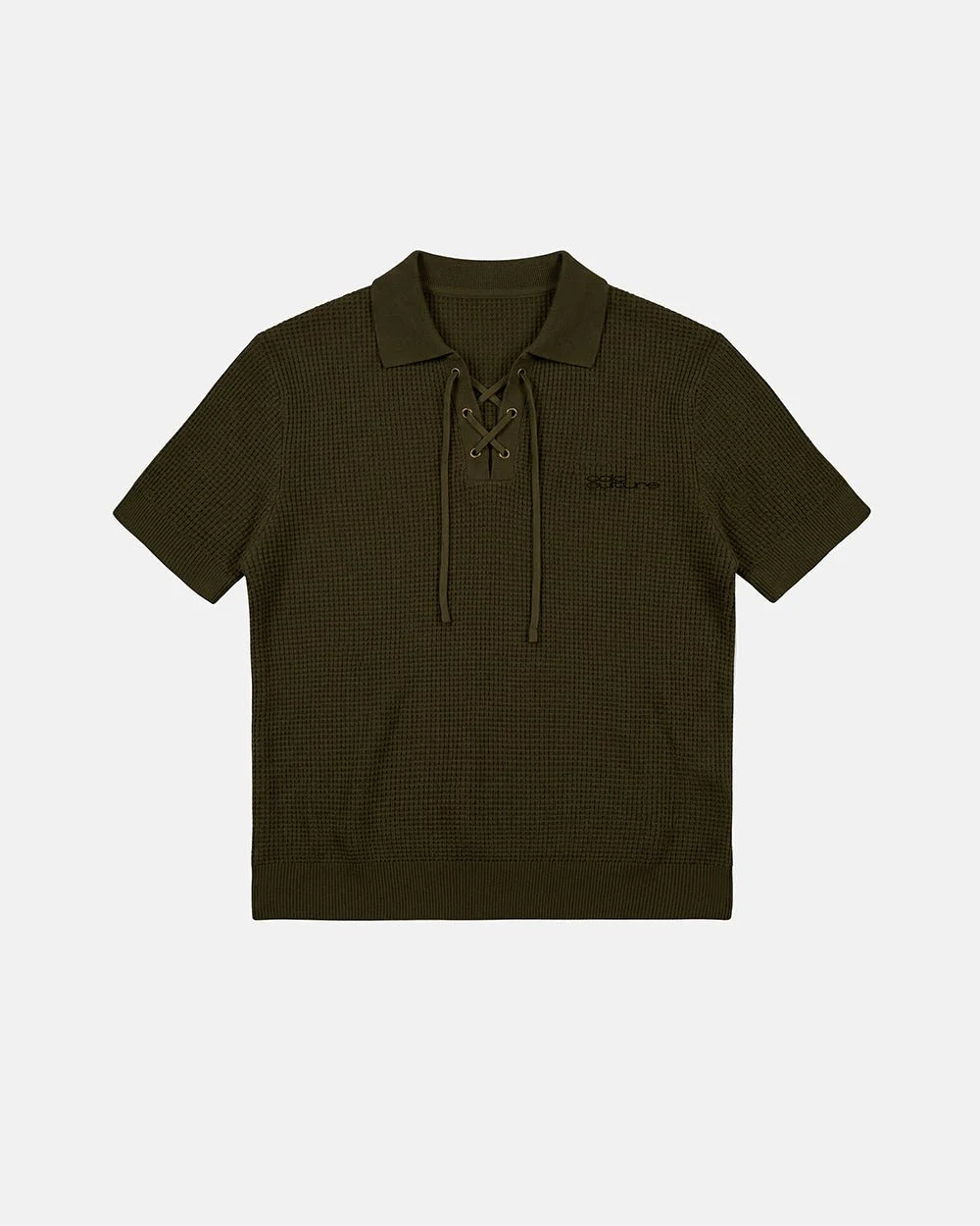 Cold Culture sparrow knit polo green