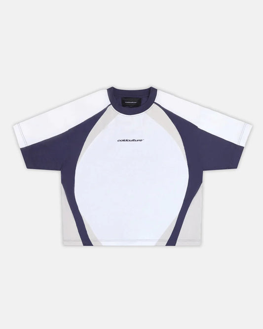 Cold Culture speed spoke tee blue