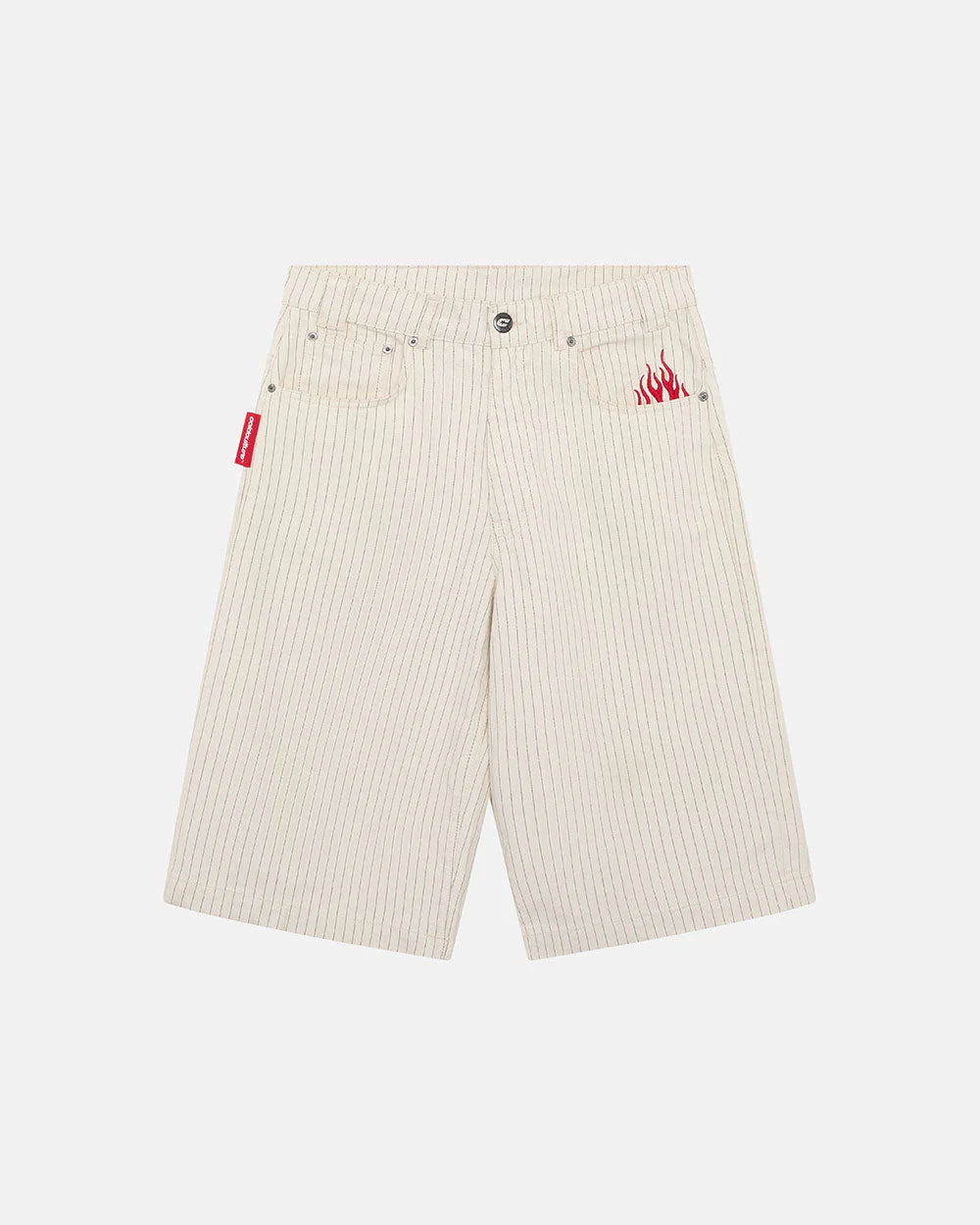Cold Culture stripe fade jorts white