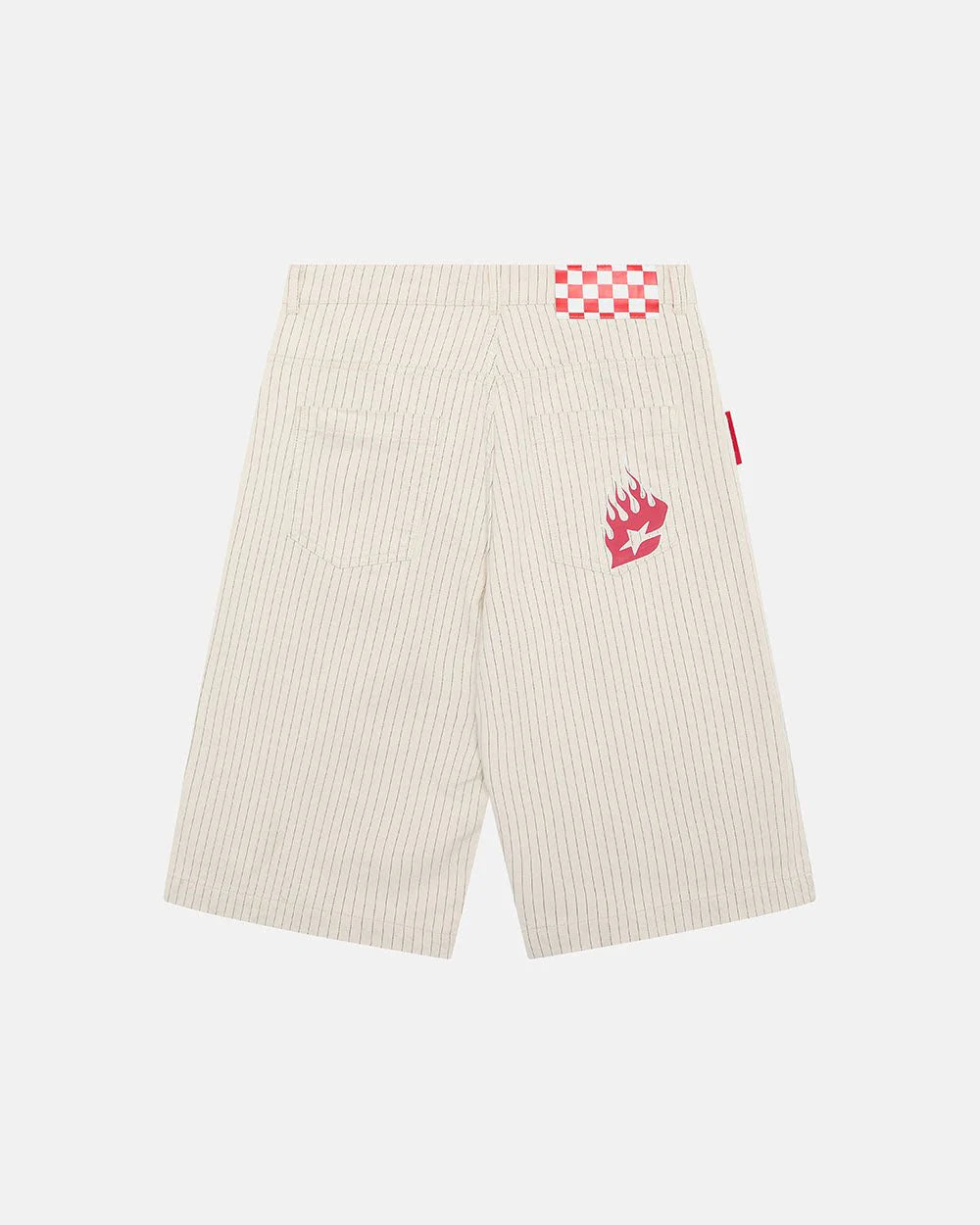 Cold Culture stripe fade jorts white